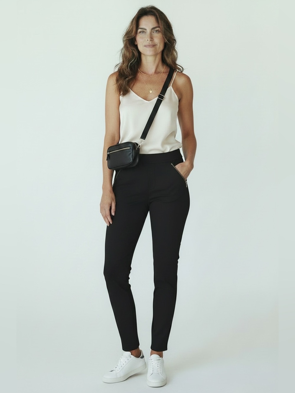 Rebecca Taylor Black Ava Techy Trousers